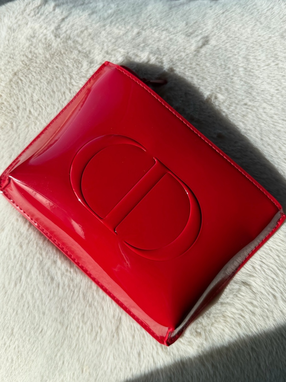 Dior Red Patent CD Cosmetic Pouch | Makeup Bag | New
